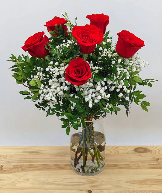 Ramo de 6 rosas rojas Madrid
