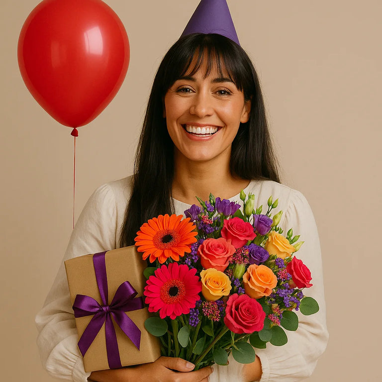 Flores de cumpleaños con entrega en el día en Madrid