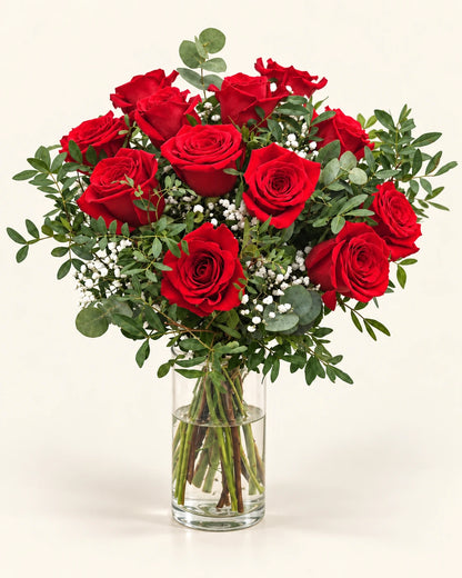 ramo de 12 rosas en Madrid 