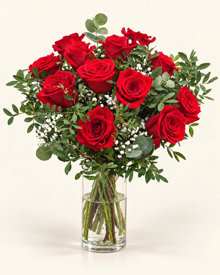 ramo de 12 rosas en Madrid 