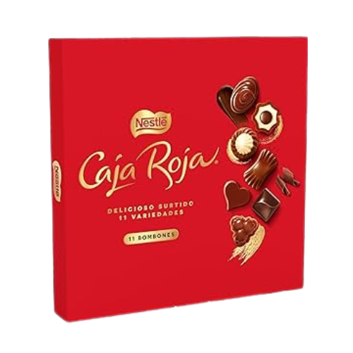 Caja roja premium para presentar ramos y regalos de Flores La Paz