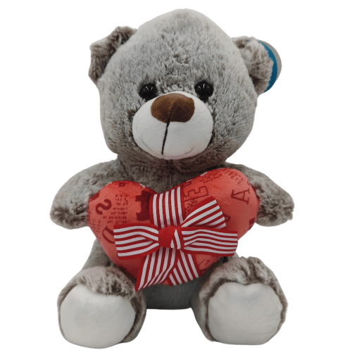 Peluche con corazón rojo para regalo romántico, complemento de Flores La Paz