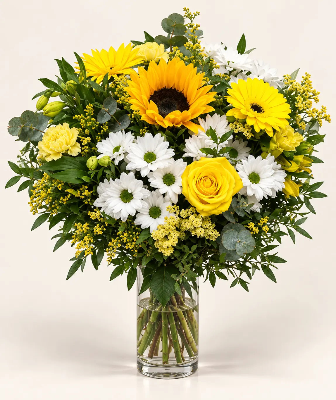 RAMO AMARILLO Y BLANCO FLP | FLORES DE TEMPORADA