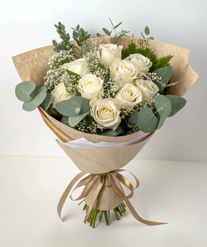 ramo de rosas blancas