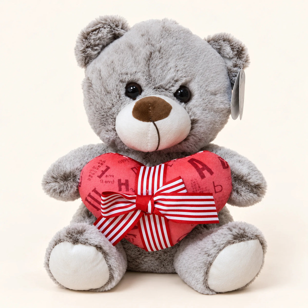 Peluche con corazón rojo para regalo romántico, complemento de Flores La Paz