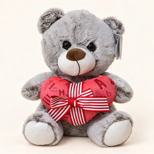 Peluche con corazón rojo para regalo romántico, complemento de Flores La Paz