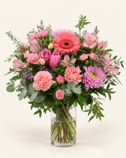 Ramo de flores en tonos rosa FLP