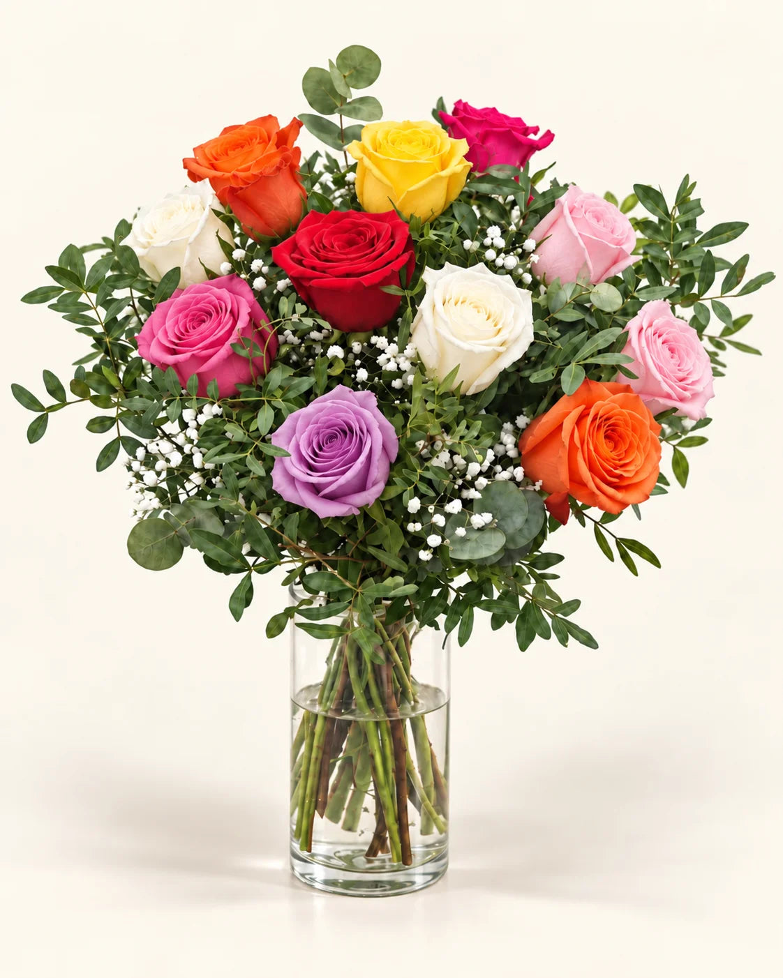 RAMO DE ROSAS MULTICOLOR | 12 ROSAS