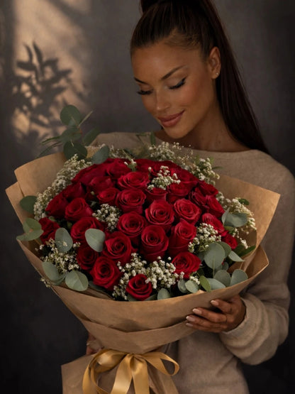 RAMO DE ROSAS GRANDE | 50, 100, 150 o 200 Rosas Rojas